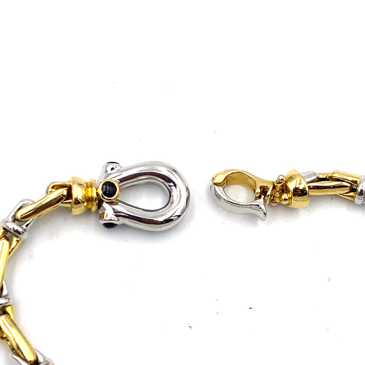 bracciale in oro bicolore siciliano gioielli