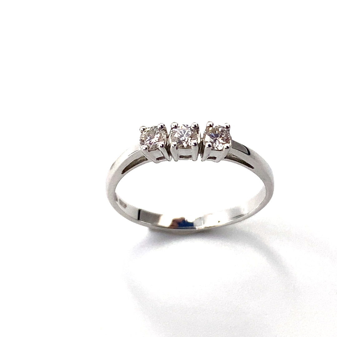 anello miluna oro bianco e diamanti - siciliano gioielli