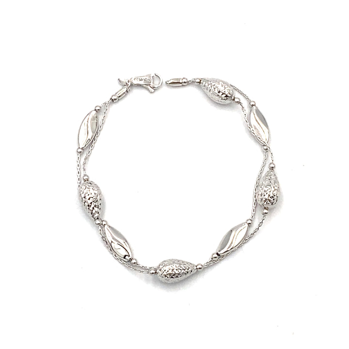 bracciale da donna in oro bianco siciliano gioielli 