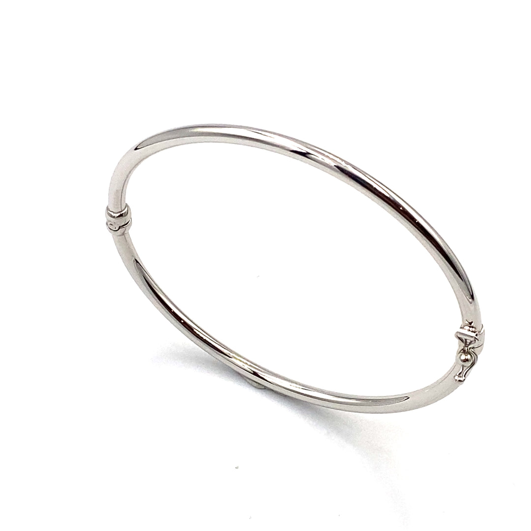 Oro 750 Bracciale Donna Oro Bianco Rigido Bracciale Rigido Oro