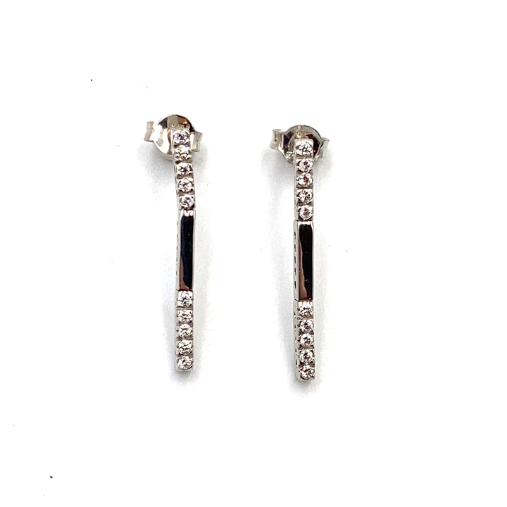 White Gold Pendant Earrings