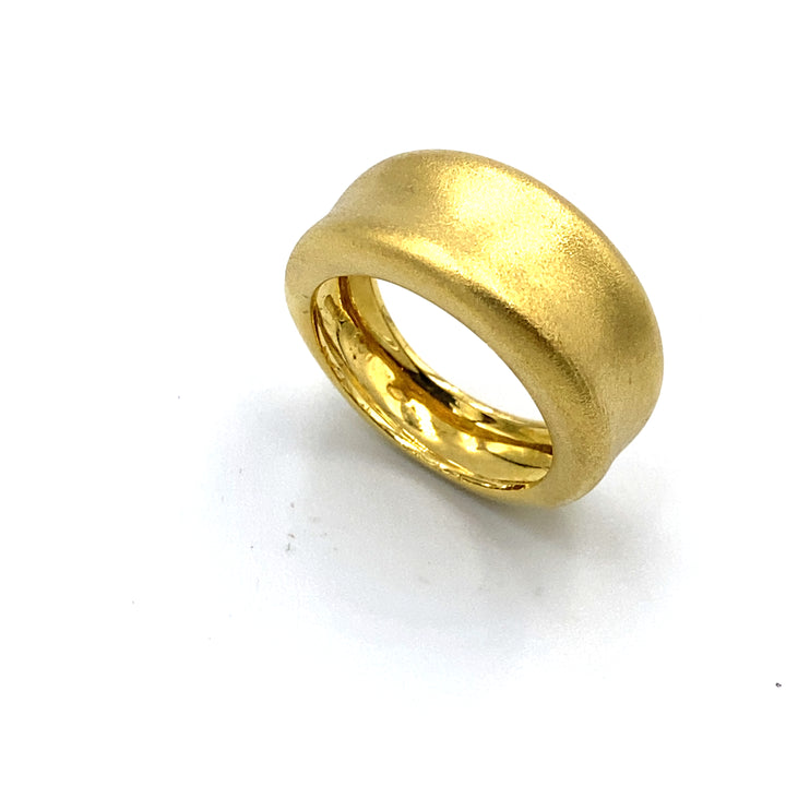 Anello Fascia Satinato Oro Giallo