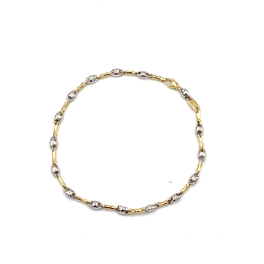 bracciale oro bicolore siciliano gioielli