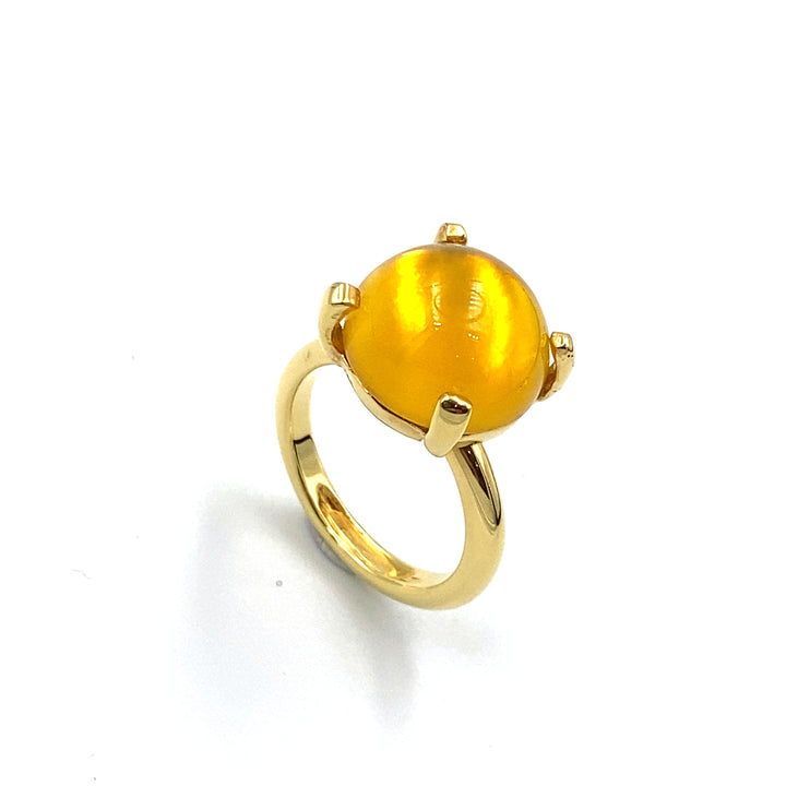 labriola oro anello in oro giallo  con topazio - siciliano  gioielli 