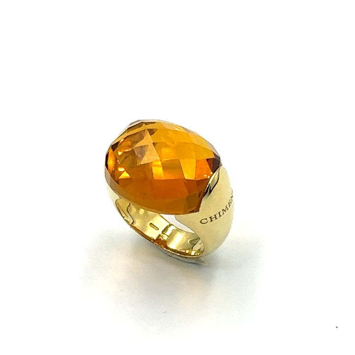 Anello Chimento Topazio Giallo