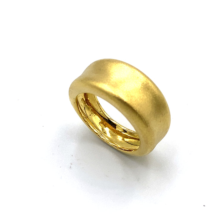 Anello Fascia Satinato Oro Giallo