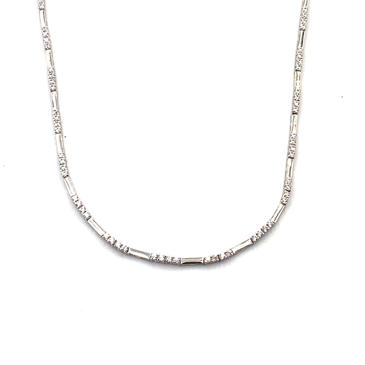 White Gold Tennis Necklace