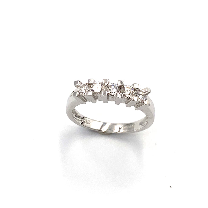 anello veretta donna oro con diamanti - siciliano gioielli