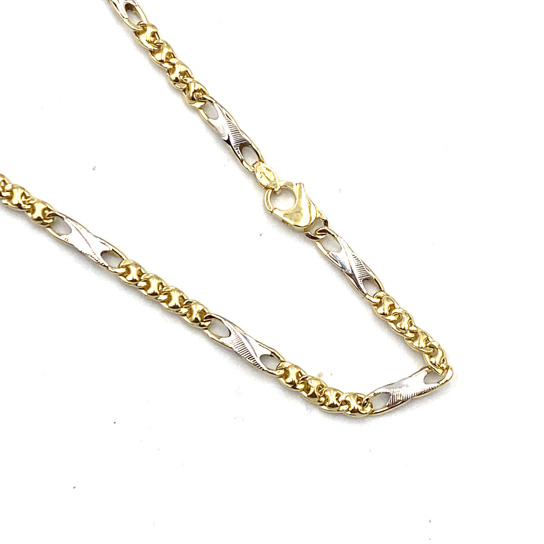 collana catena oro bicolore siciliano  gioielli 