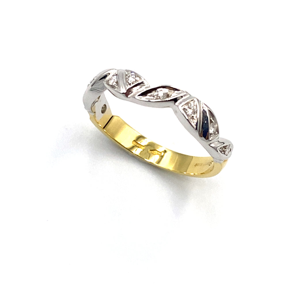 anello veretta le duchesse oro bianco e diamanti - siciliano gioielli