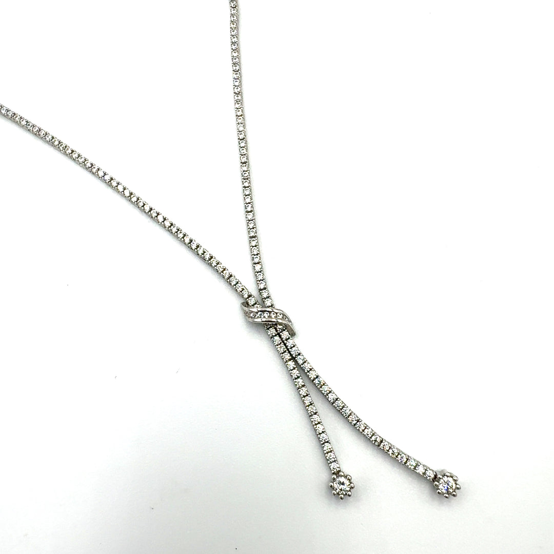 White Gold Tennis Necklace