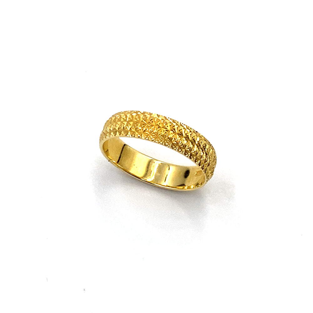 anello a fascetta unisex in oro giallo siciliano gioielli