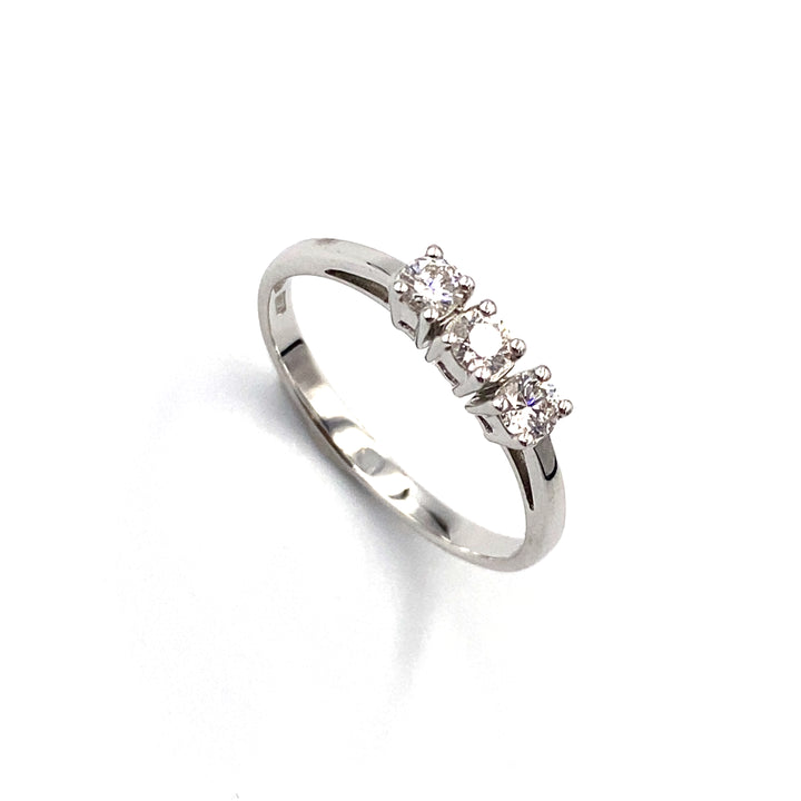 anello miluna oro bianco e diamanti - siciliano gioielli