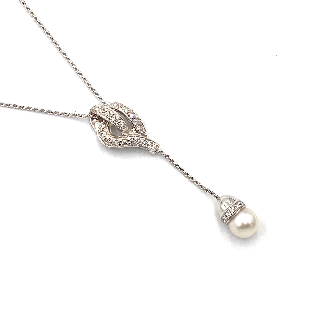 White Gold Necklace with Pearl