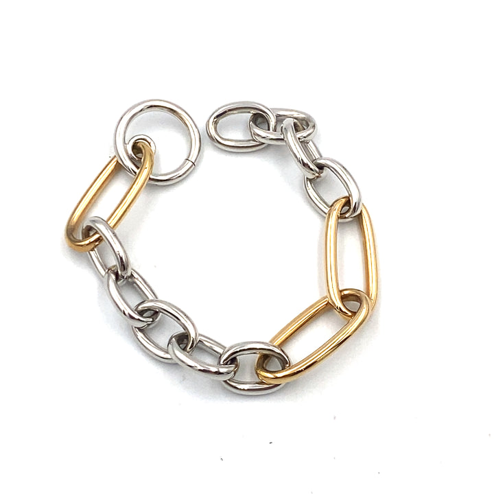 bracciale oro bicolore siciliano gioielli 