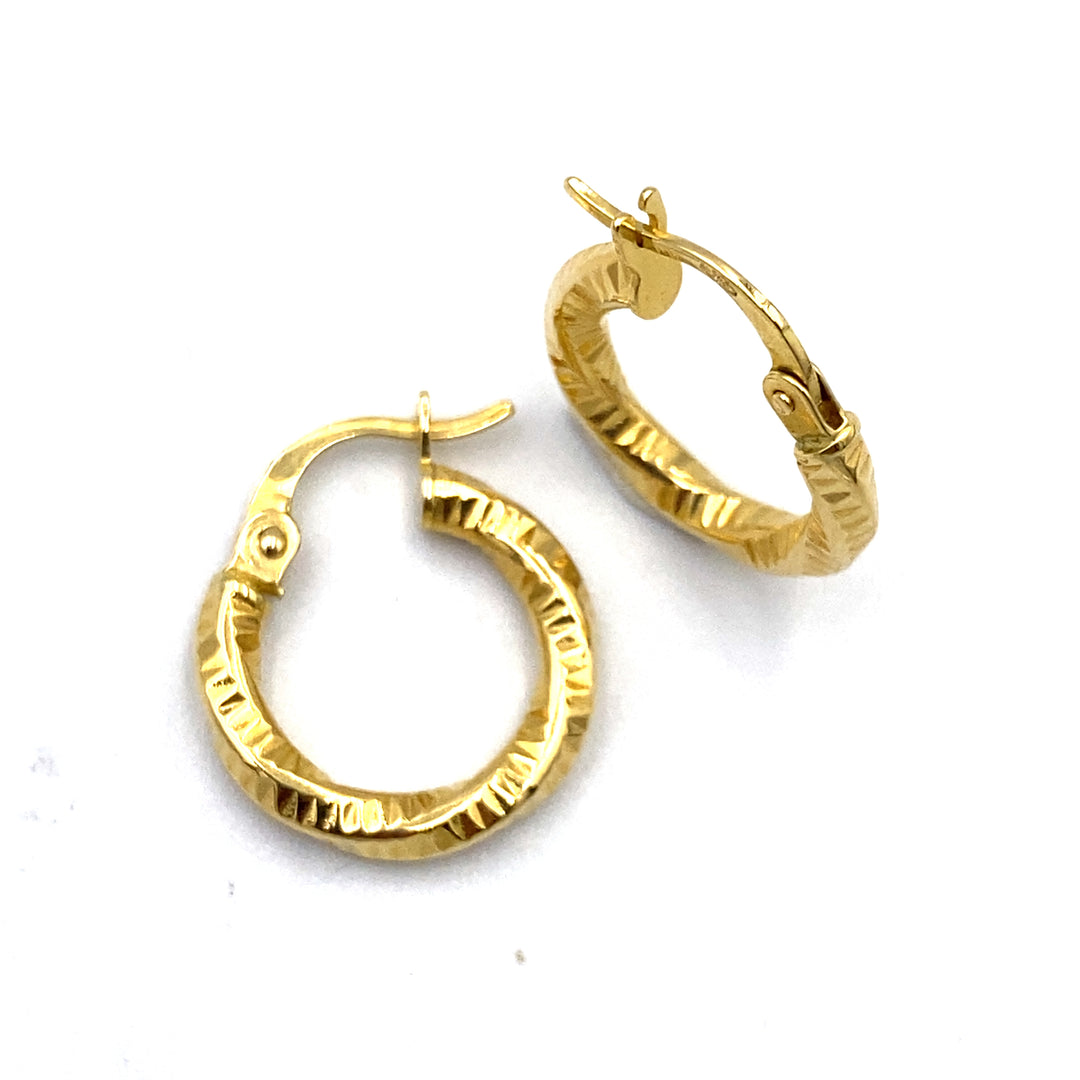 orecchini a cerchio oro giallo siciliano gioielli 
