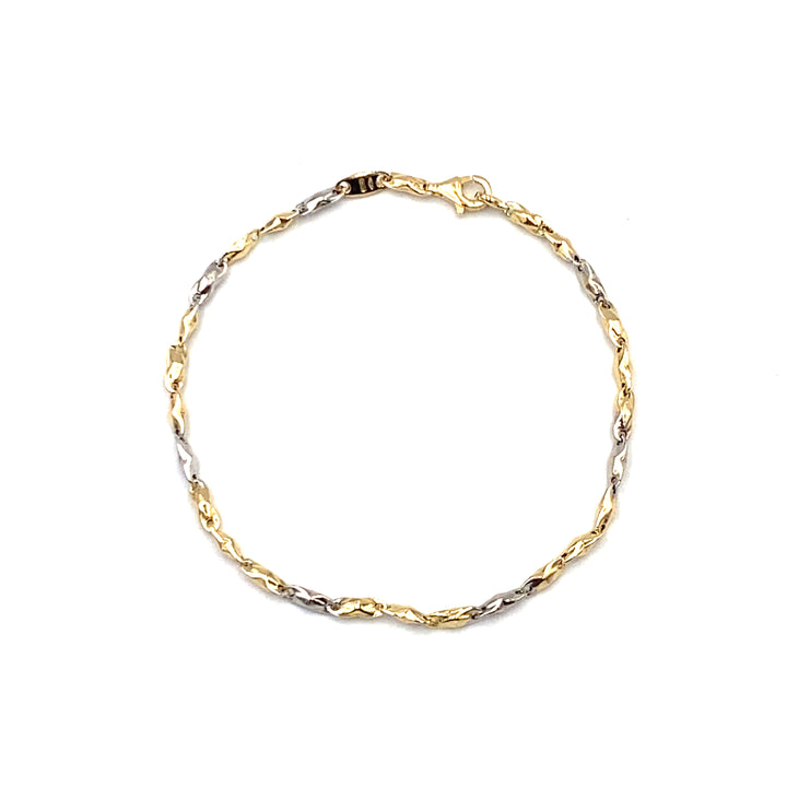 bracciale oro bicolore siciliano gioielli