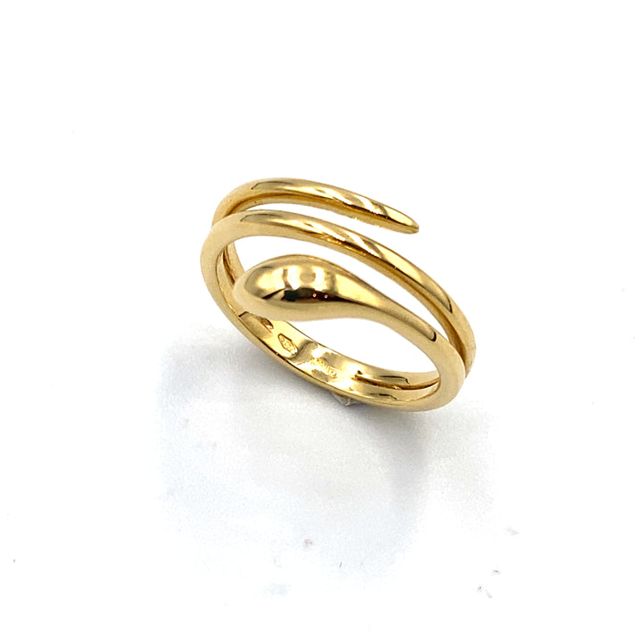 anello serpente oro giallo siciliano gioielli