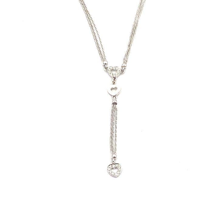 collana con pendente in oro bianco e diamanti alfieri & st john - siciliano gioielli