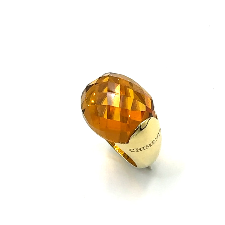 Anello Chimento Topazio Giallo