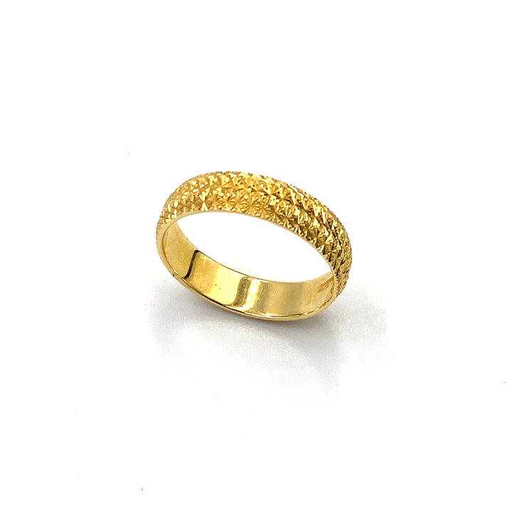 anello a fascetta unisex in oro giallo siciliano gioielli