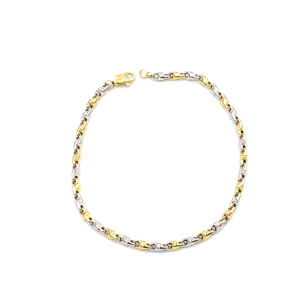 bracciale oro bicolore siciliano gioielli