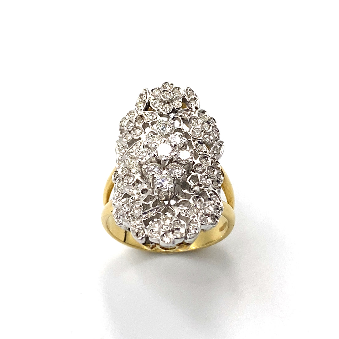 maison siciliano anello oro bicolore e diamanti - siciliano gioielli