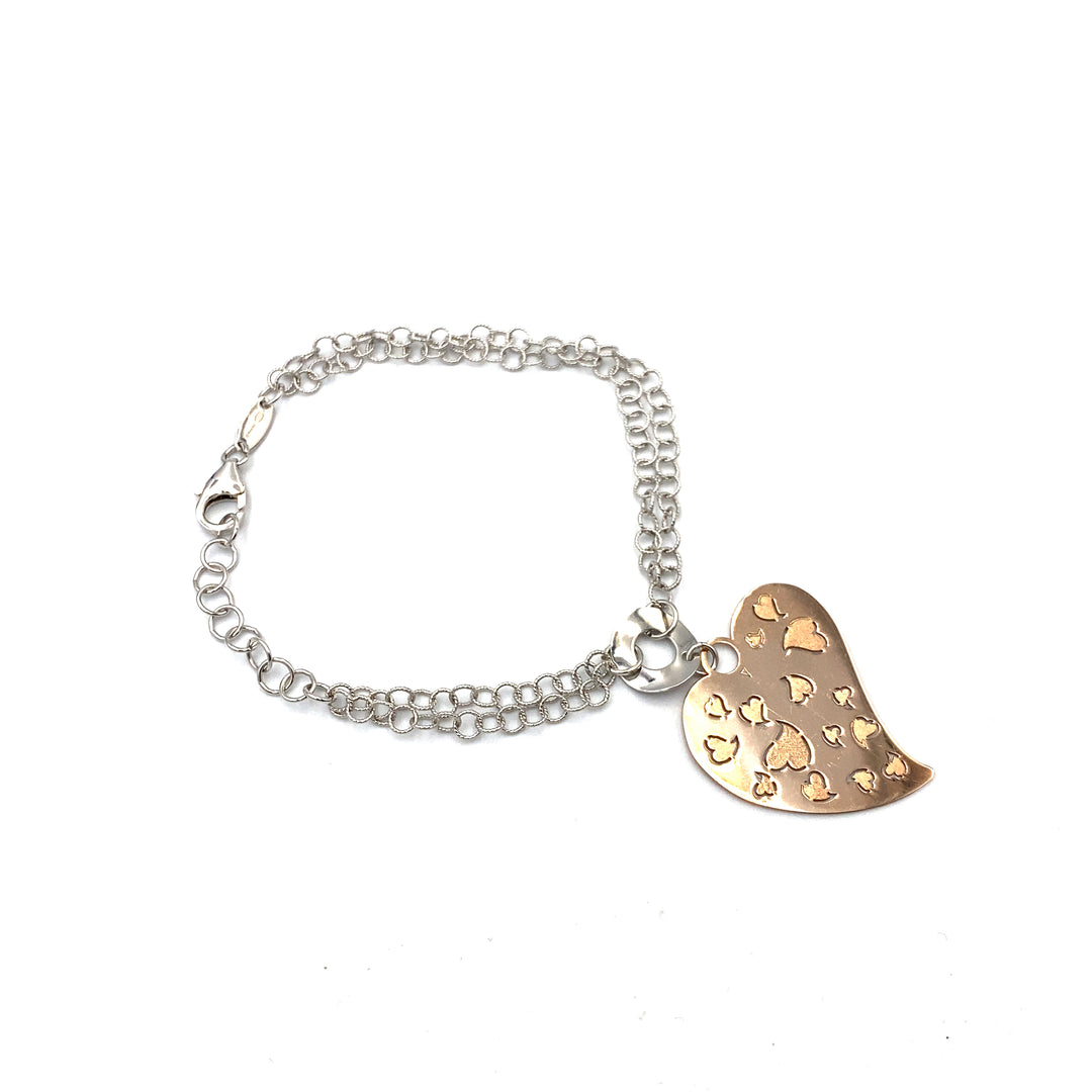 Bracciale Argento Pendente Cuore siciliano gioielli 