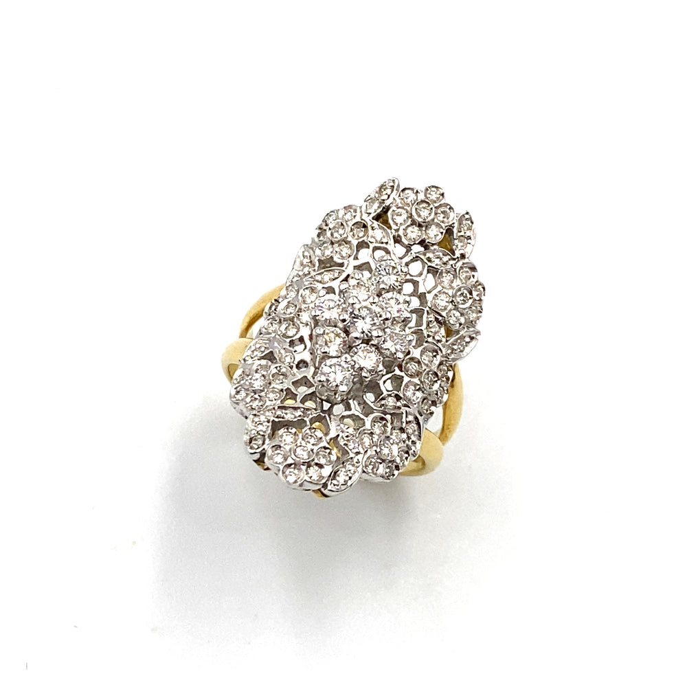 maison siciliano anello oro bicolore e diamanti - siciliano gioielli