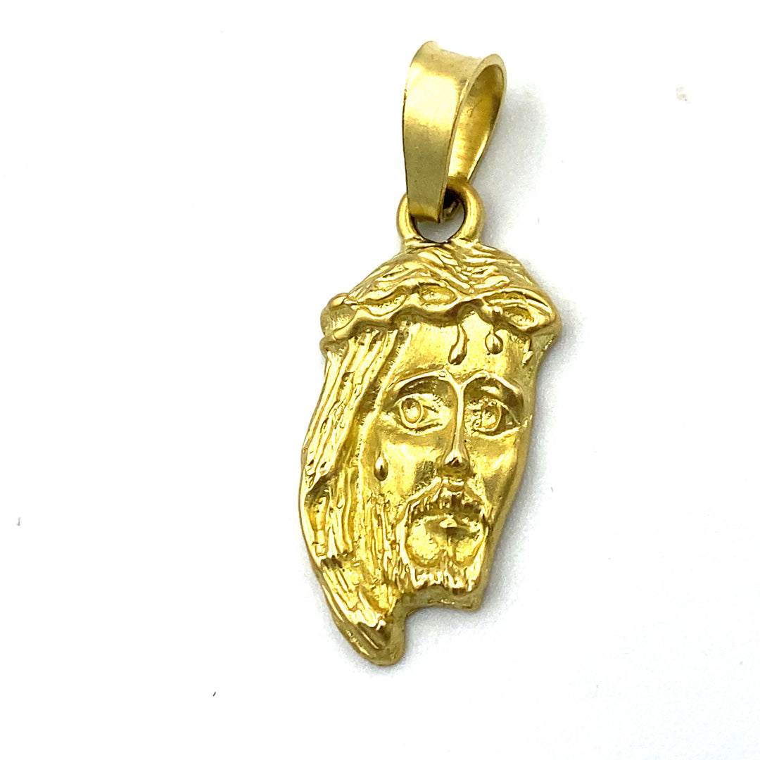 pendente volto  santo  siciliano  gioielli oro giallo 