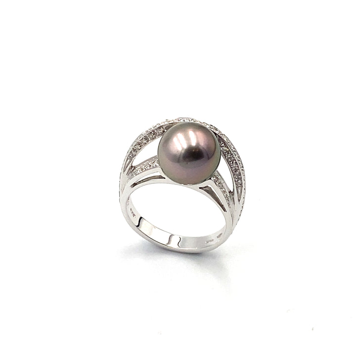 Nimei Gray Pearl Ring