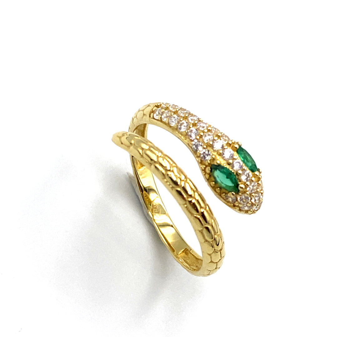 anello in oro giallo  con zirconi  colorati  siciliano  gioielli 