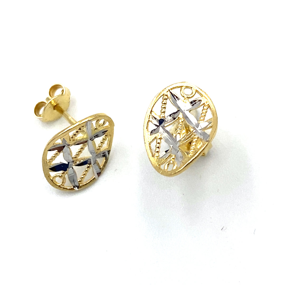 orecchini oro bicolore siciliano  gioielli 