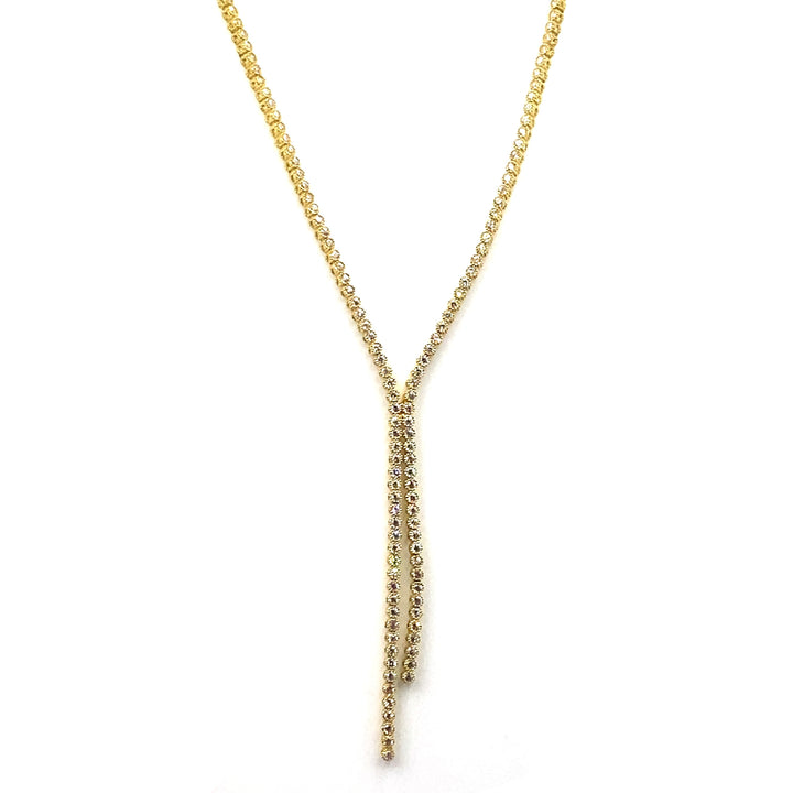 Yellow Gold Tennis Necklace