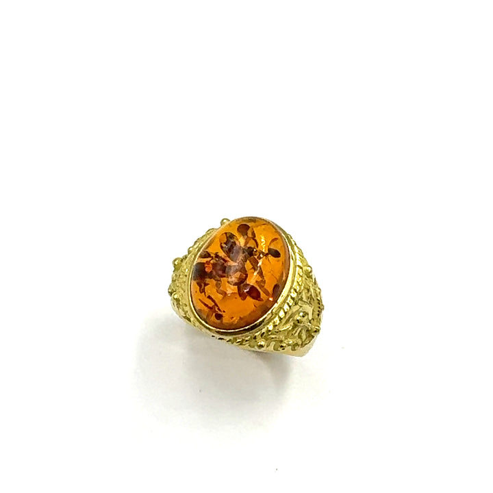 Anello Oro Ambra