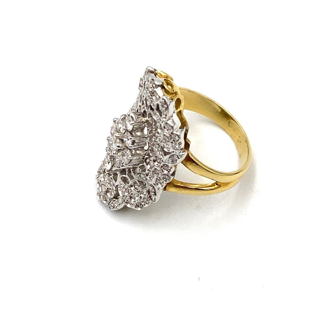 maison siciliano anello  oro bicolore e diamanti  - siciliano  gioielli
