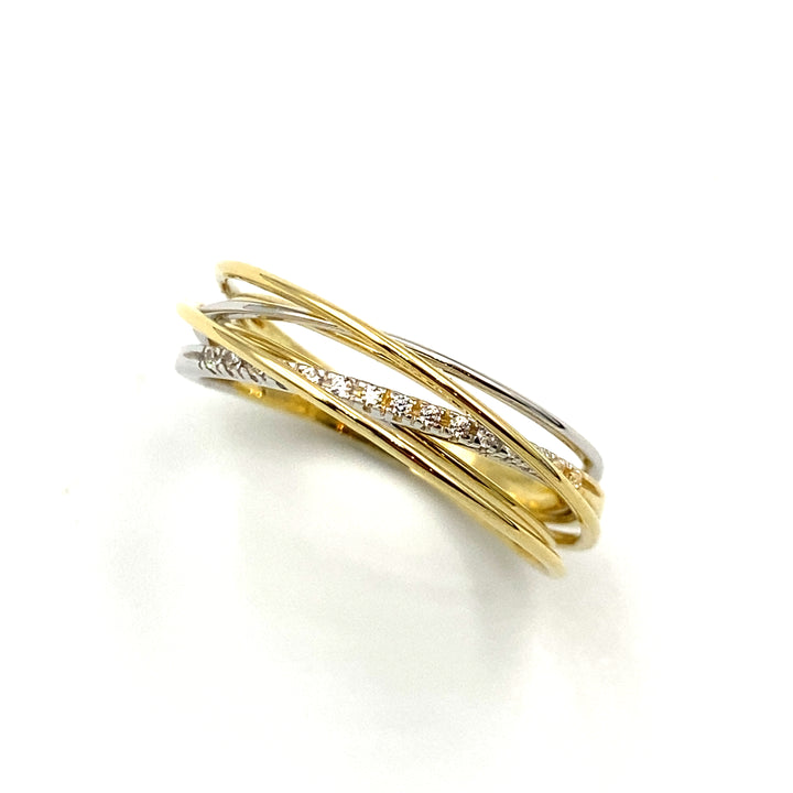 Anello Fascia Oro Bicolore