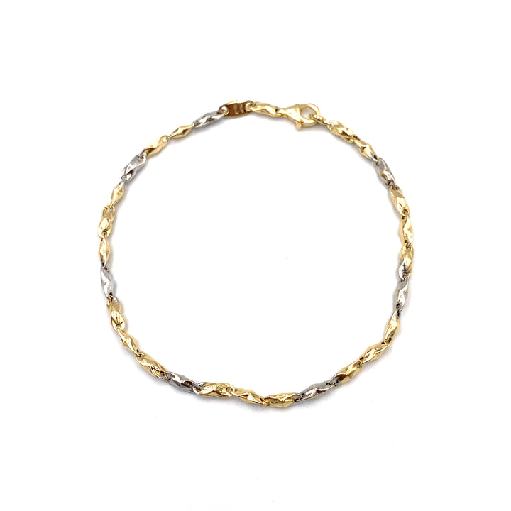 bracciale oro bicolore siciliano gioielli 