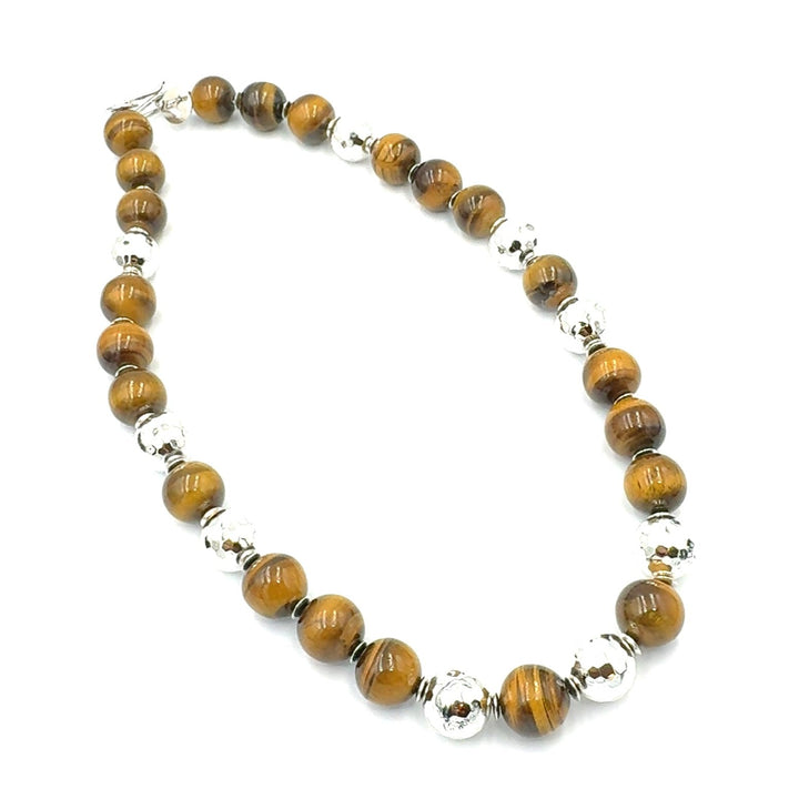 Collana Occhio di Tigre  e Argento