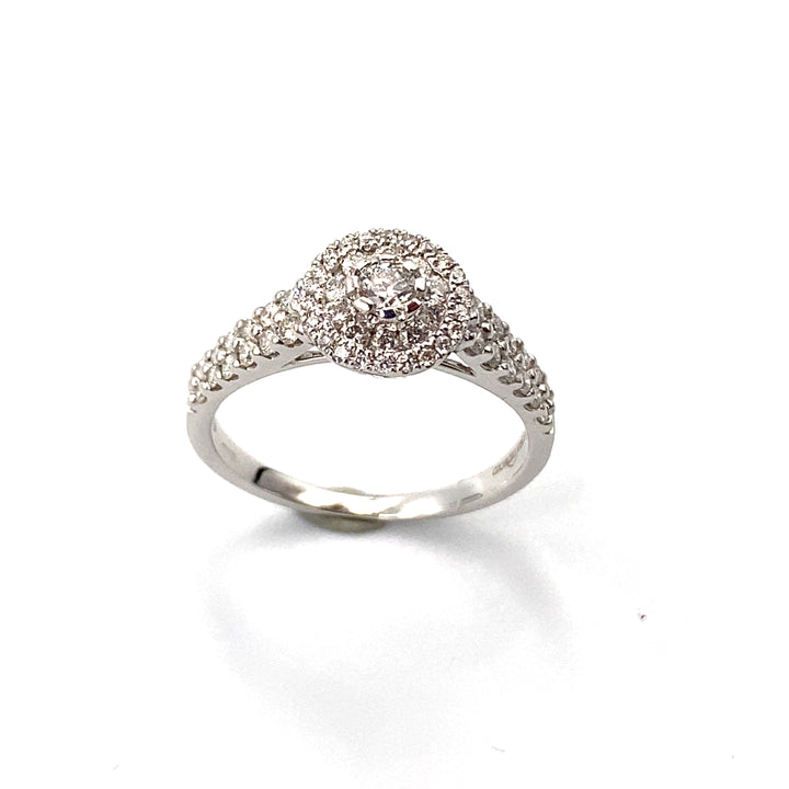 anello oro bianco pavè di diamanti giorgio visconti - siciliano gioielli