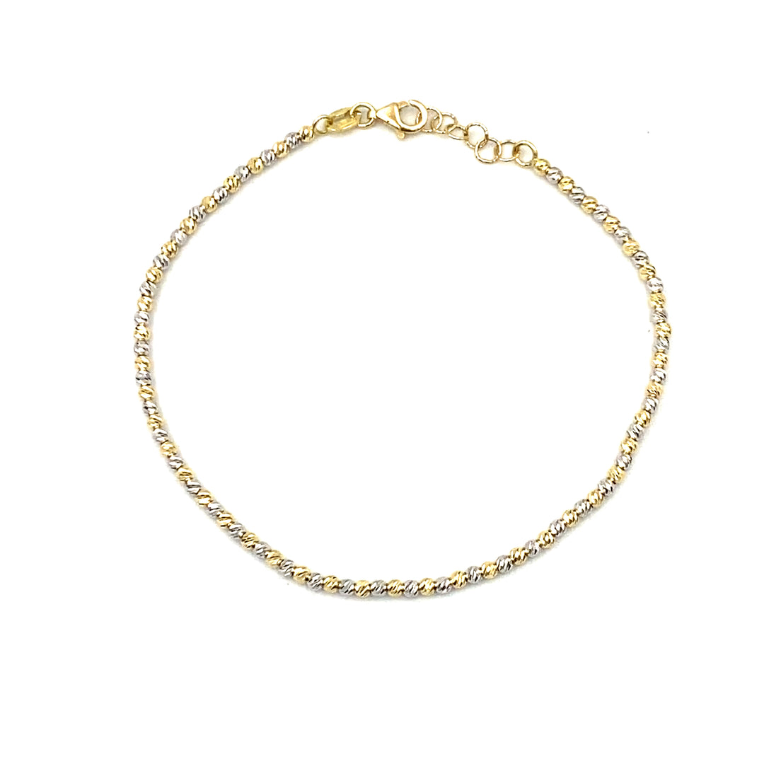 bracciale in oro giallo  e bianco siciliano  gioielli 