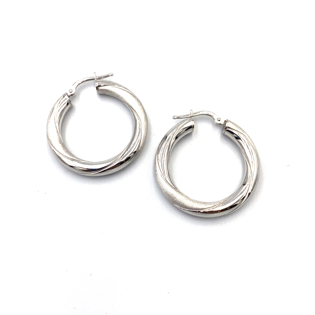 Orecchini Argento Bianco - Oreficeria Bampo Orecchini Argento Bianco - Oreficeria Bampo
