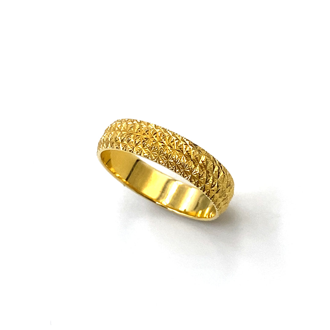 anello a fascetta unisex in oro giallo siciliano gioielli