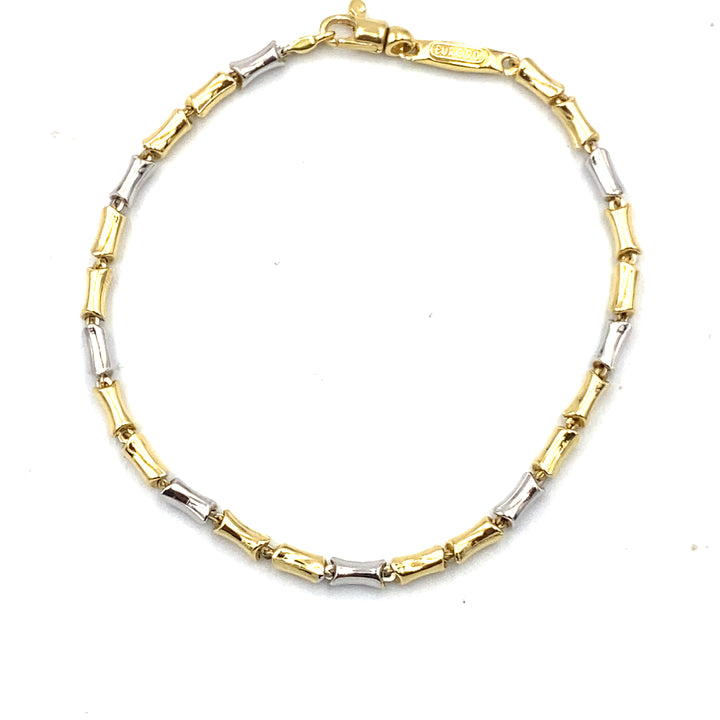 bracciale in oro bicolore siciliano gioielli 