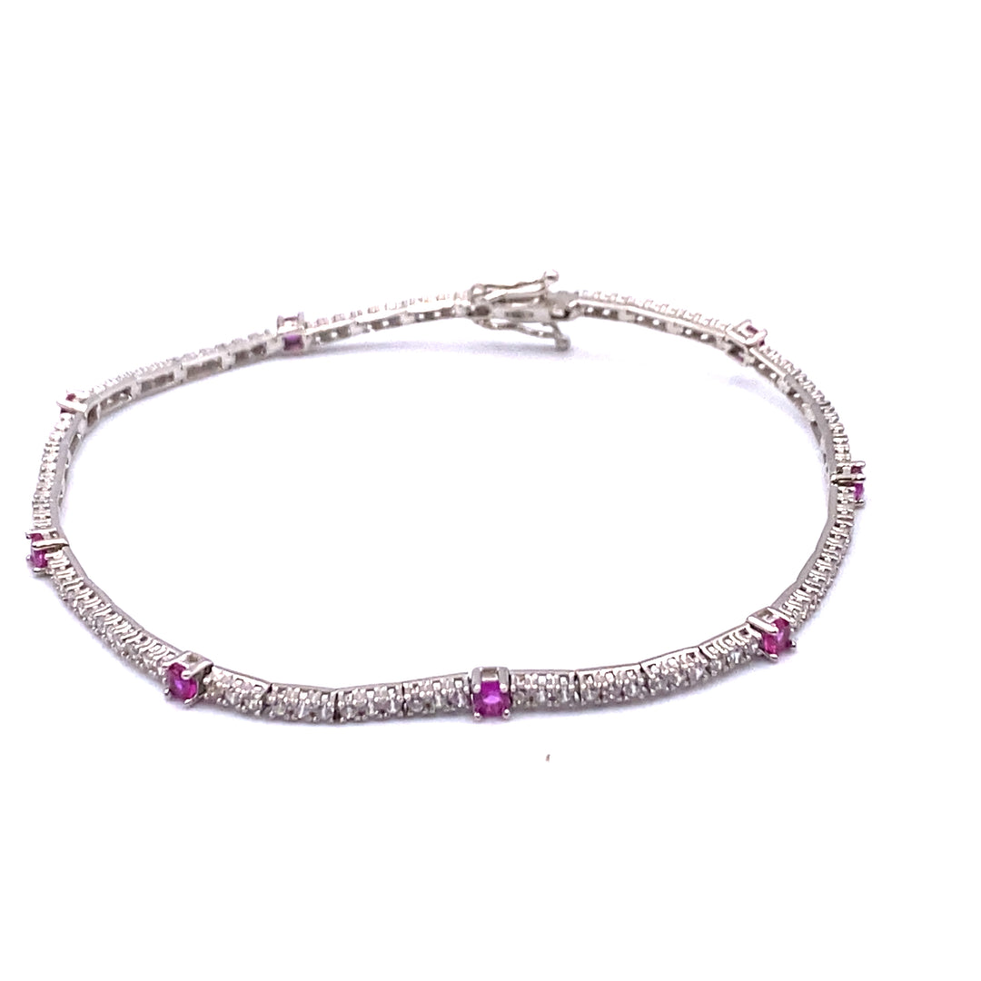 White Gold Zirconia Tennis Bracelet