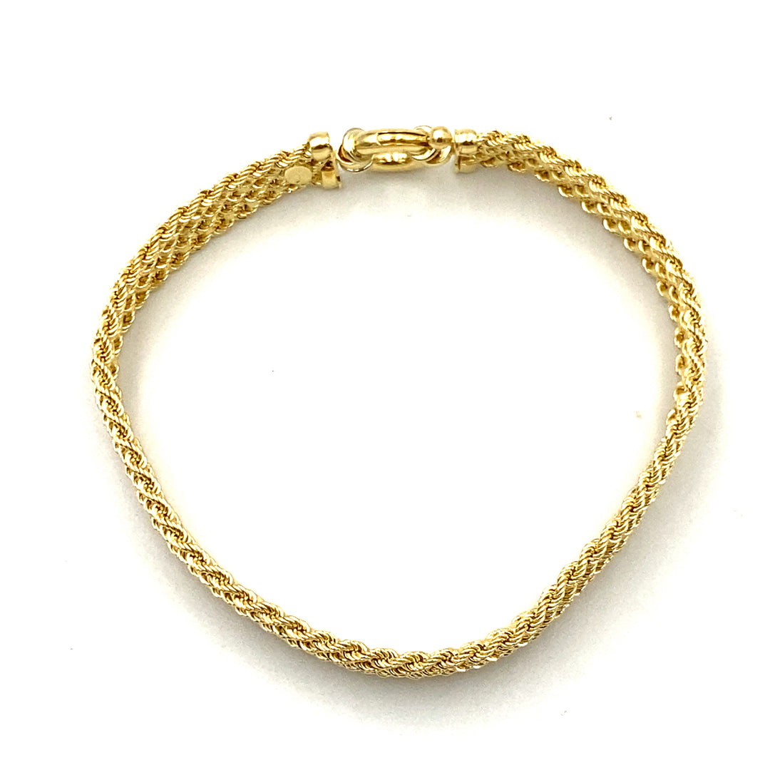 bracciale a fune a 5 fili oro giallo siciliano gioielli