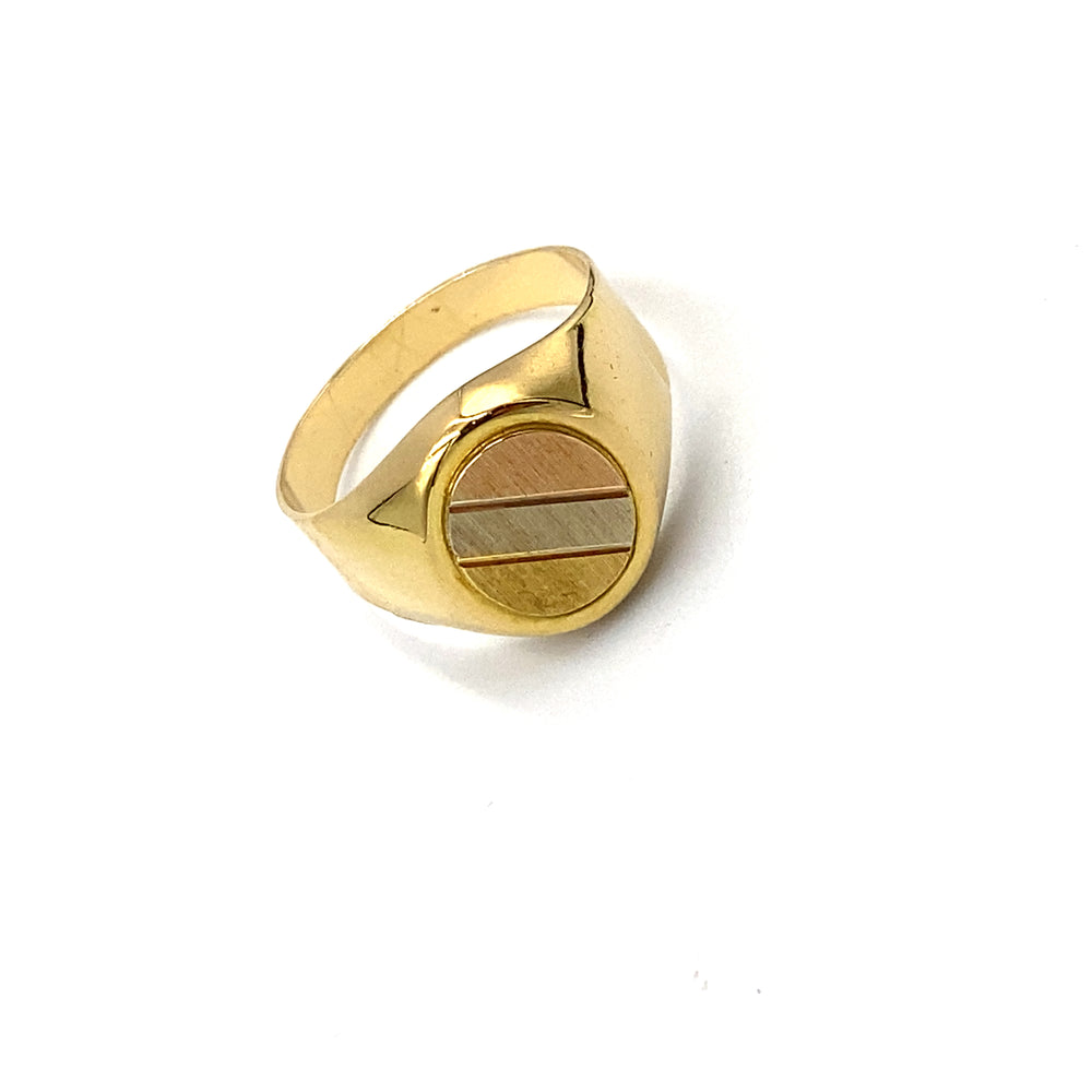 anello in oro 3 colori da uomo siciliano gioielli