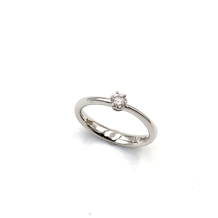 Miluna Solitaire Ring in White Gold