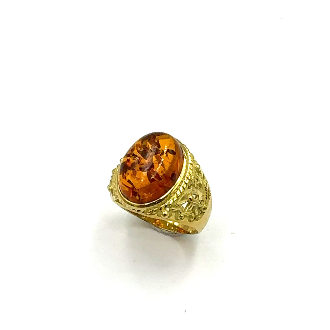 Anello Oro Ambra