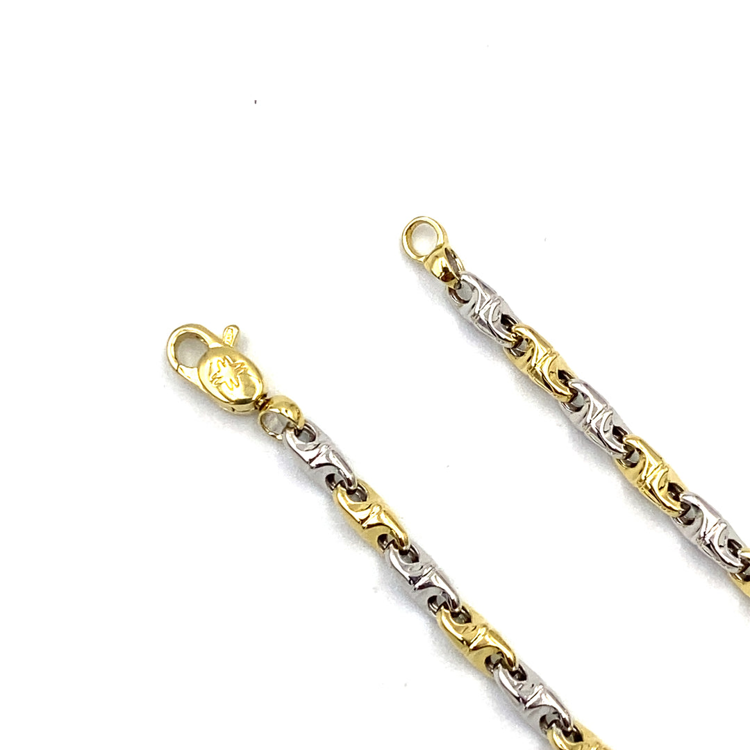 bracciale oro bicolore siciliano gioielli